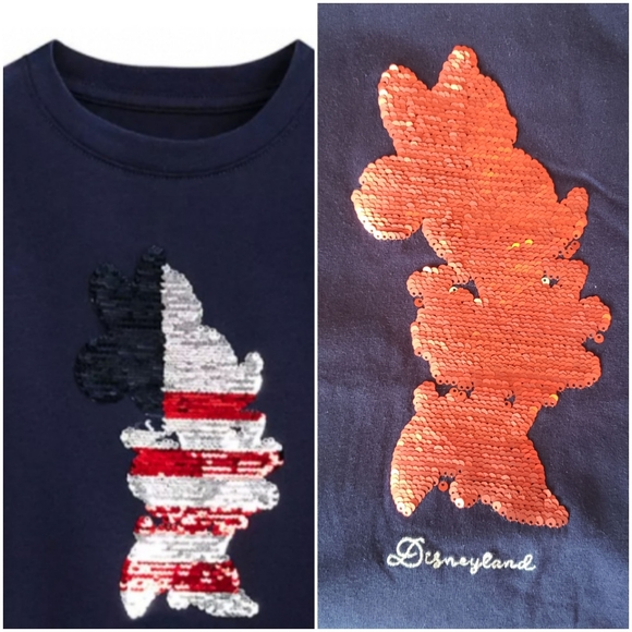 SEQUIN Disney Parks tshirt Minnie Mouse 9-10 - Picture 2 of 8